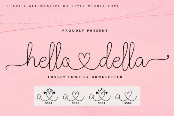 Hello Della Font Poster 1