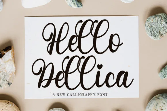 Hello Dellica Font Hello Dellica Font Poster 1