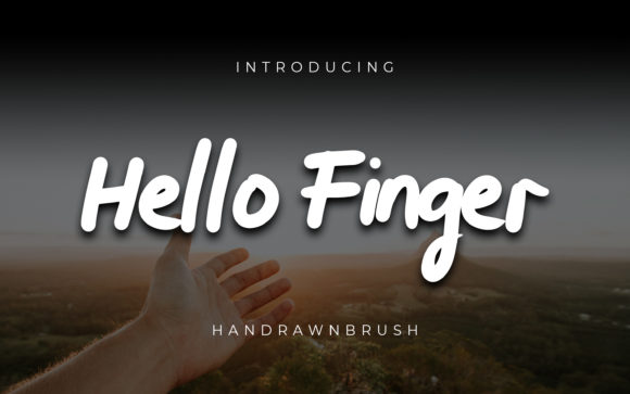 Hello Finger Font Poster 1