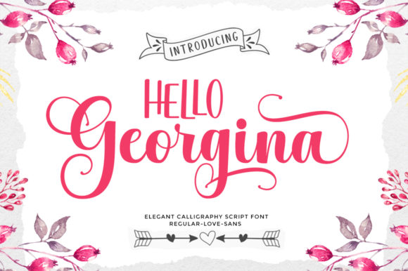 Hello Georgina Font Poster 1