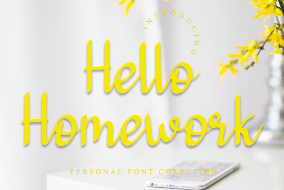 Hello Homework Font