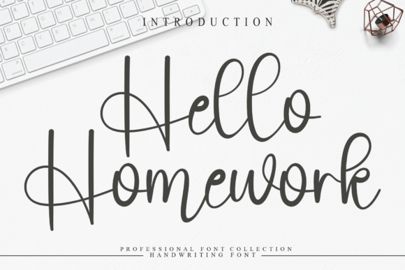 Hello Homework Font Poster 1