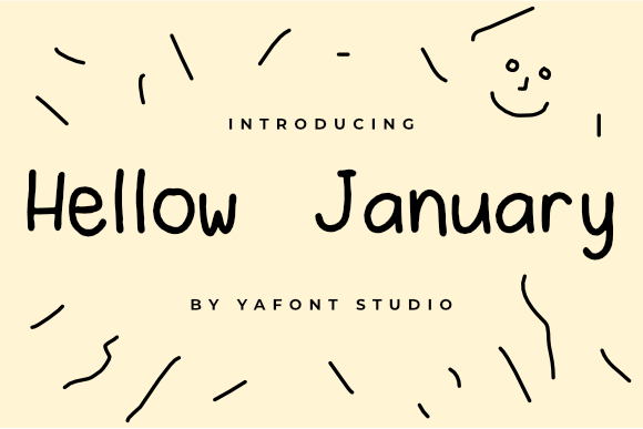 Hello January Font Poster 2