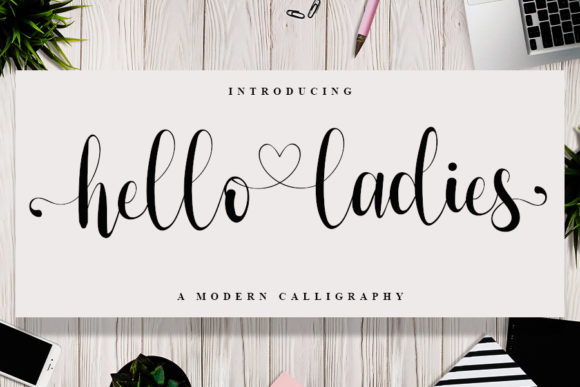 Hello Ladies Font Poster 1