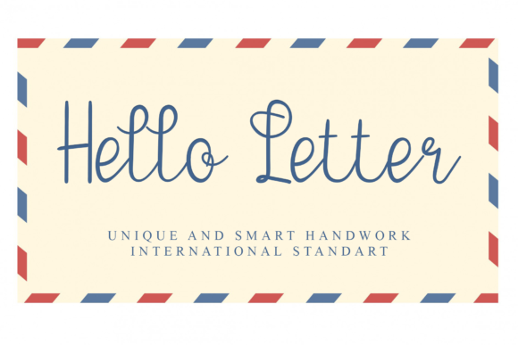 Hello Letter Font Poster 1