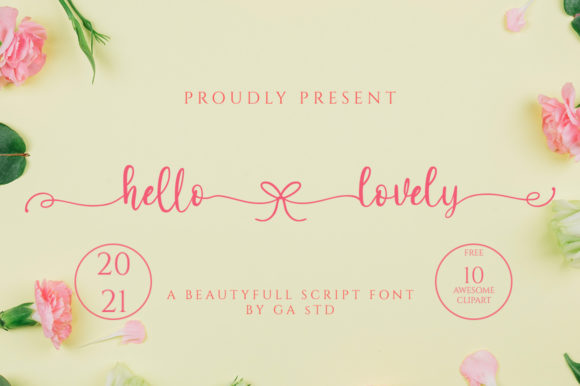 Hello Lovely Font Poster 1