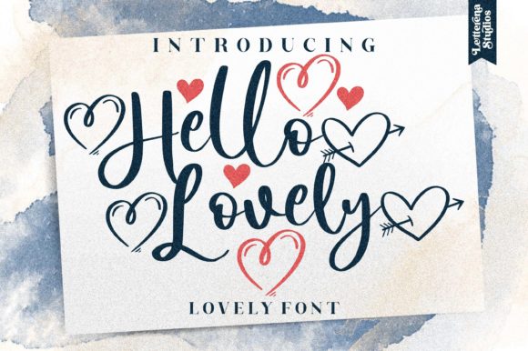 Hello Lovely Font Poster 1