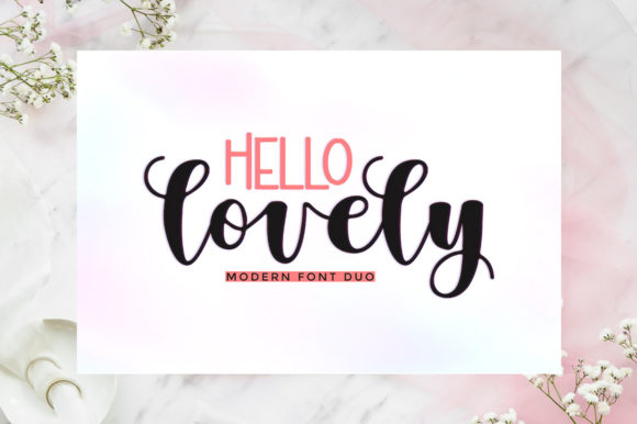 Hello Lovely Duo Font Poster 8