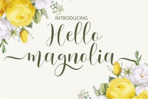 Hello Magnolia Font Poster 1