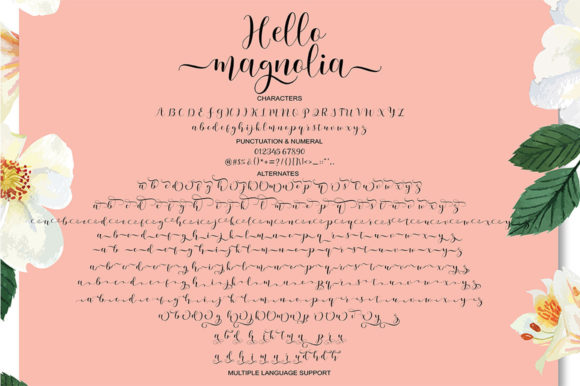 Hello Magnolia Font Poster 2