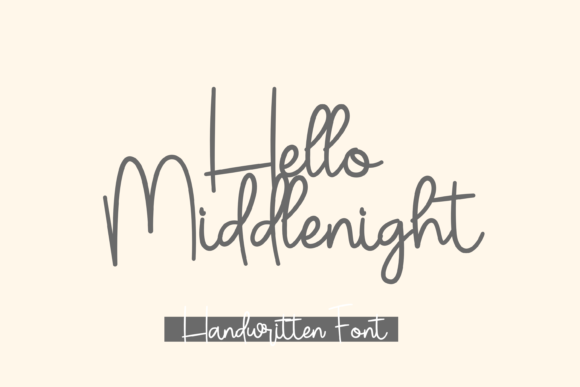 Hello Middlenight Font Poster 1