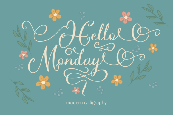 Hello Monday Font Poster 1