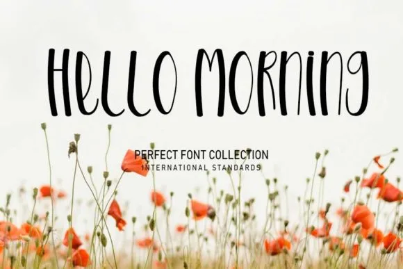 Hello Morning Font Hello Morning Font Poster 1