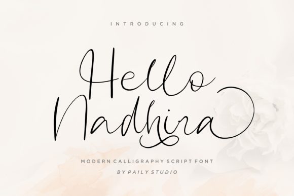 Hello Nadhira Font Poster 1