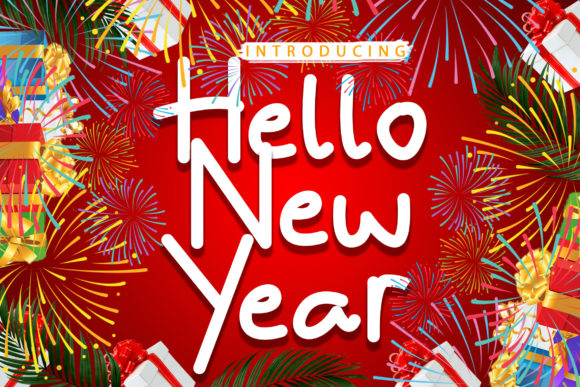 Hello New Year Font Poster 1