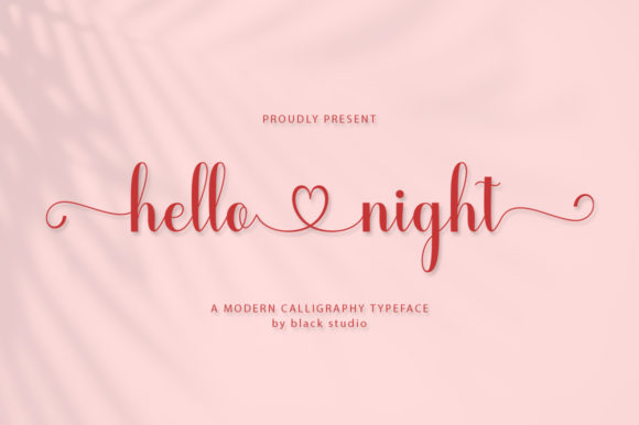 Hello Night Font Poster 1