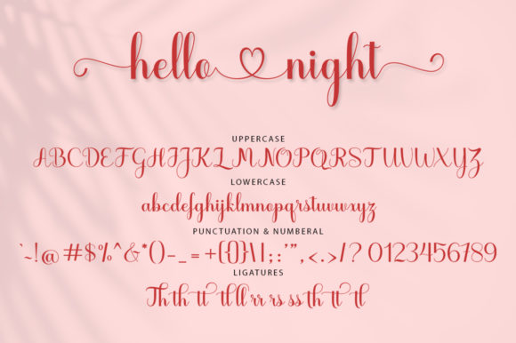 Hello Night Font Poster 7