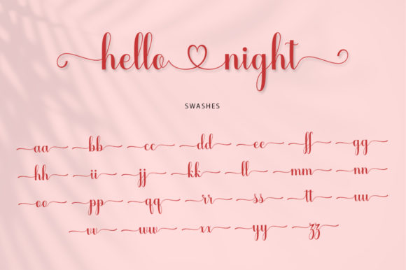 Hello Night Font Poster 8