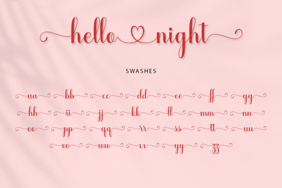 Hello Night Font Poster 9