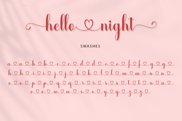 Hello Night Font Poster 10