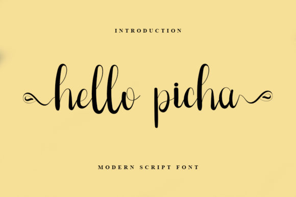 Hello Picha Font Poster 1