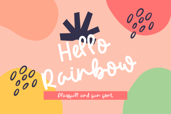 Hello Rainbow Font Poster 1