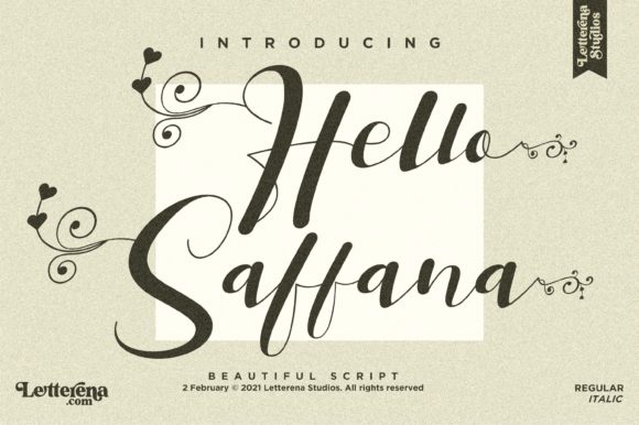 Hello Saffana Font Poster 1