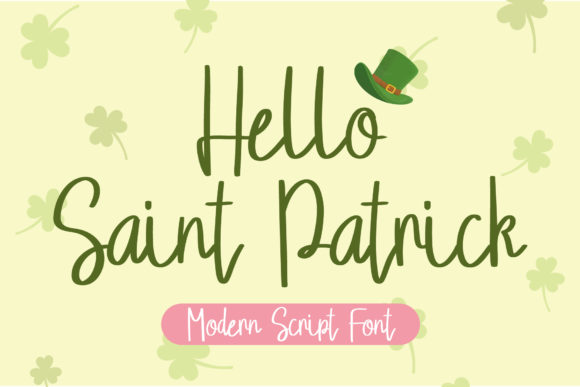 Hello Saint Patrick Font Poster 1