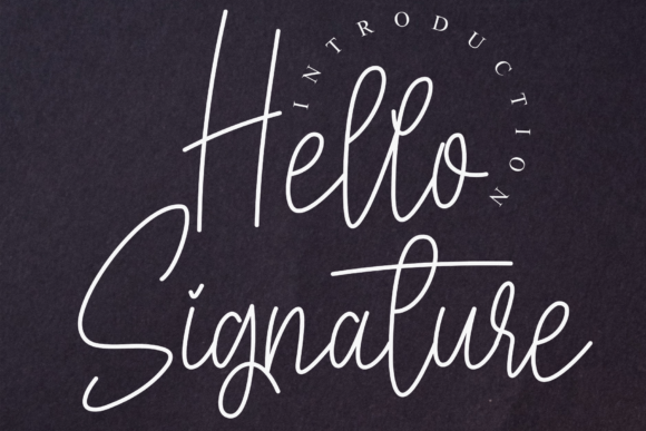 Hello Signature Font Poster 1