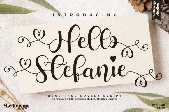 Hello Stefanie Font Poster 1