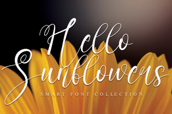 Hello Sunflowers Font Poster 1