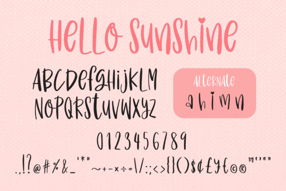 Hello Sunshine Font Poster 3