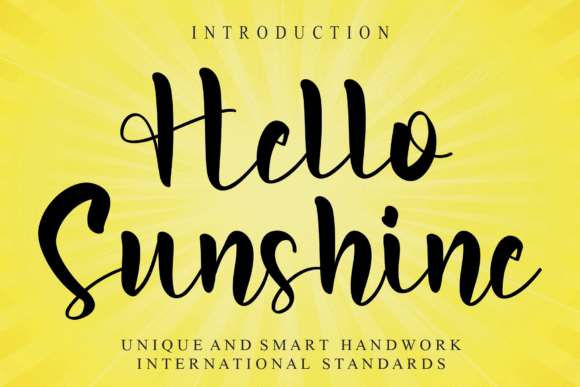 Hello Sunshine Font