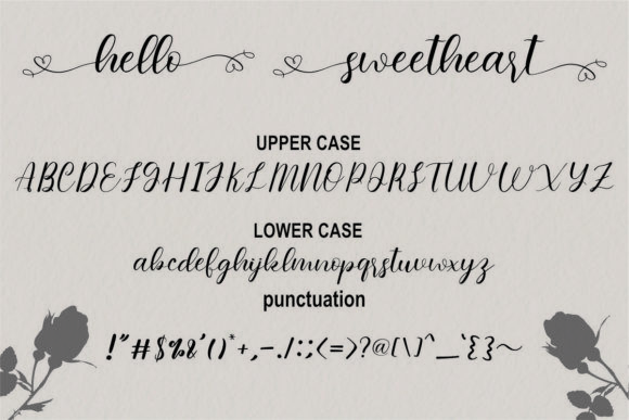 Hello Sweetheart Font Poster 3