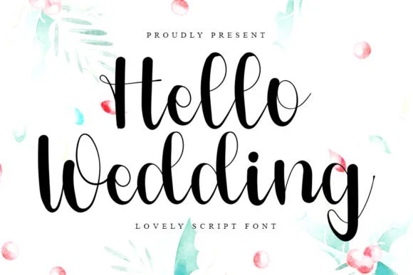 Hello Wedding Font Hello Wedding Font Poster 1