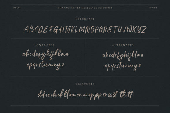 Helloo Gladiattor Font Poster 8