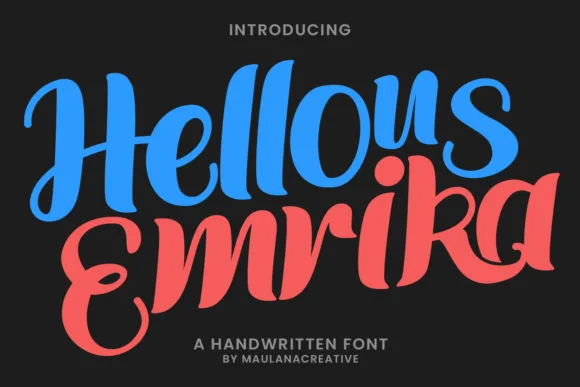 Hellous Emrika Font Hellous Emrika Font Poster 1