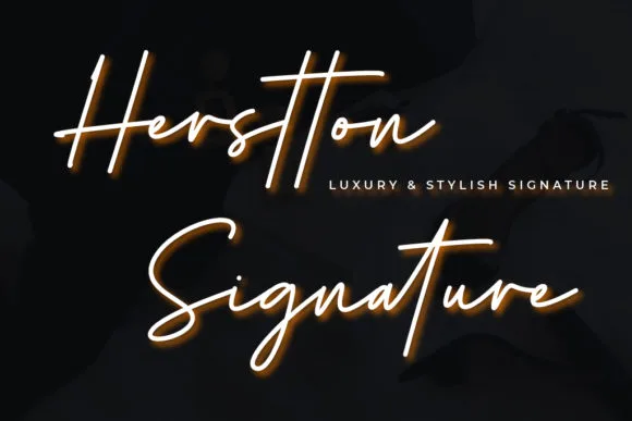 Herstton Signature Font Poster 1