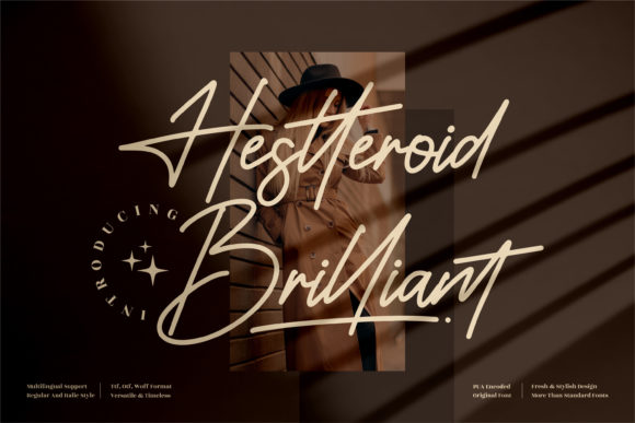 Hestteroid Brilliant Font Poster 1