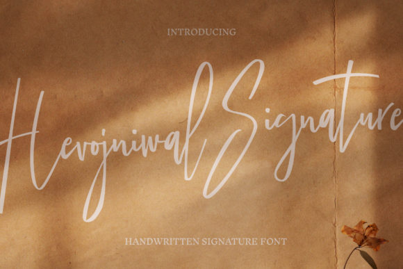 Hevojniwal Signature Font Poster 2