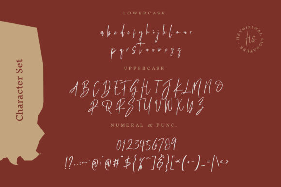 Hevojniwal Signature Font Poster 11