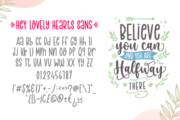 Hey Lovely Hearts Font Poster 3