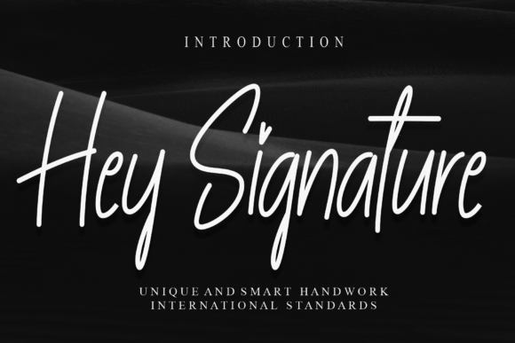 Hey Signature Font Poster 1