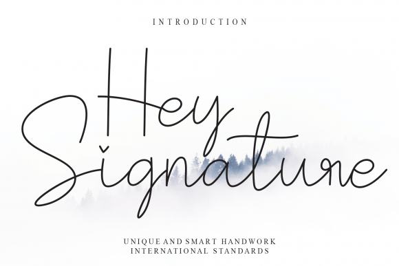 Hey Signature Font Poster 1