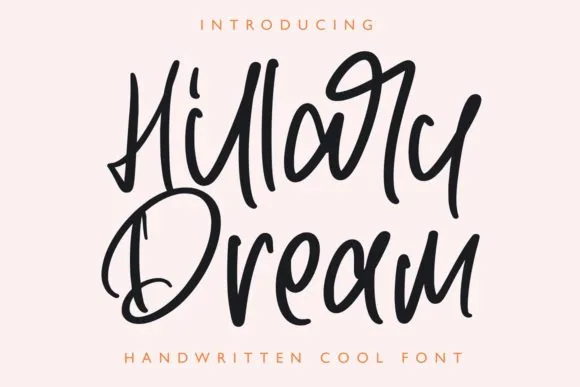 Hillary Dream Font Hillary Dream Font Poster 1