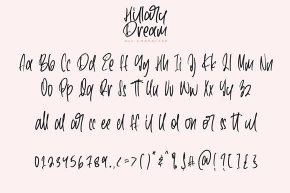 Hillary Dream Font Poster 9