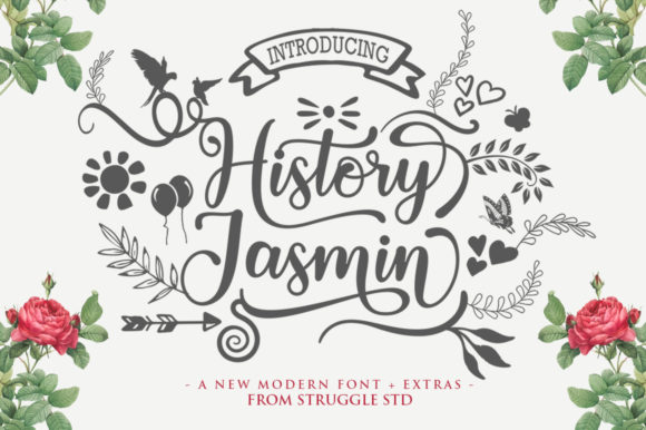 History Jasmin Font Poster 1