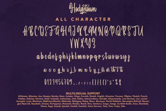 Hodgetown Font Poster 9