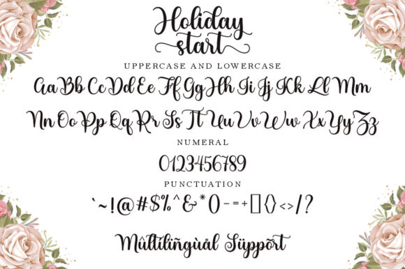 Holiday Start Font Poster 4