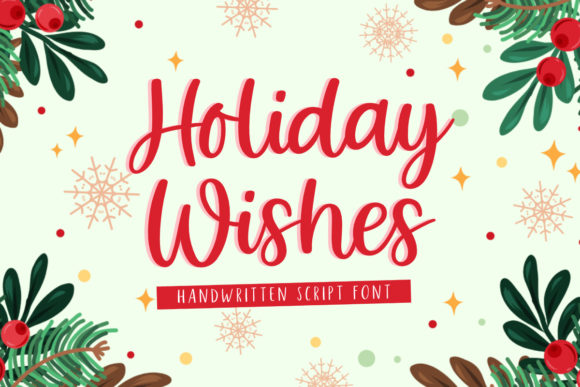 Holiday Wishes Font Poster 1